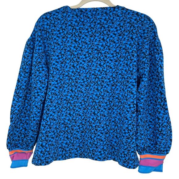 Tuckernuck Addison Bay Sconset Pullover Sweatshirt Blue Floral Size Small - Picture 5 of 7